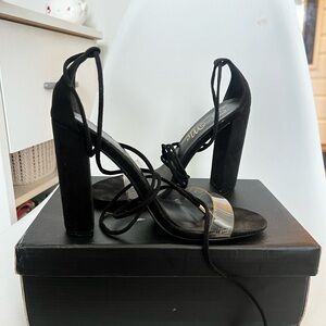 Black Lace Up Heels